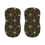 Gold Playing Card Suits Pattern Print Bar Stool Covers