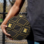 Gold Playing Card Suits Pattern Print Basketball