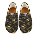 Gold Playing Card Suits Pattern Print Casual Shoes