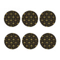 Gold Playing Card Suits Pattern Print Coaster Set