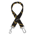 Gold Playing Card Suits Pattern Print Dog Seat Belt