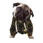 Gold Playing Card Suits Pattern Print Dog Zip Up Hoodie