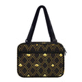 Gold Playing Card Suits Pattern Print Double Strap Bible Bag
