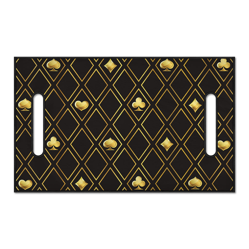 Gold Playing Card Suits Pattern Print Golf Cart Seat Cover