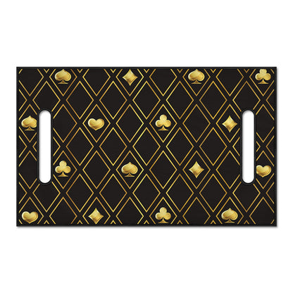 Gold Playing Card Suits Pattern Print Golf Cart Seat Cover