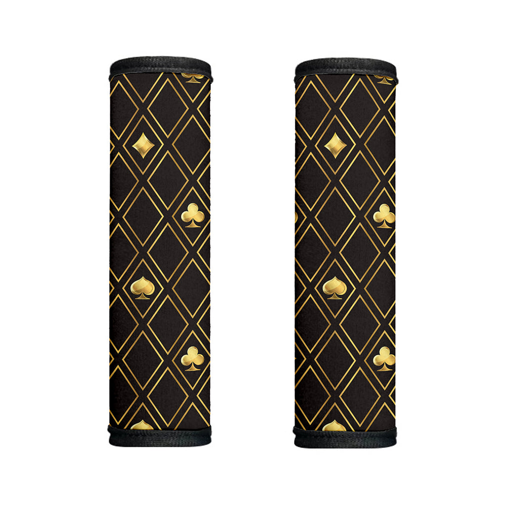 Gold Playing Card Suits Pattern Print Handle Covers
