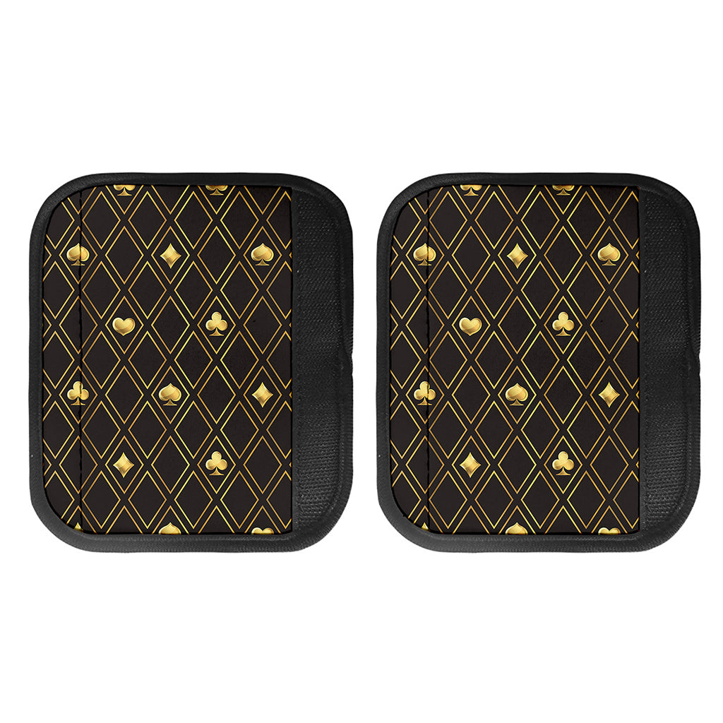 Gold Playing Card Suits Pattern Print Handle Covers