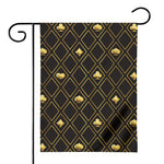 Gold Playing Card Suits Pattern Print House Flag