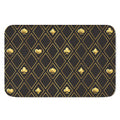 Gold Playing Card Suits Pattern Print Indoor Door Mat