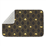 Gold Playing Card Suits Pattern Print Indoor Door Mat
