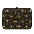 Gold Playing Card Suits Pattern Print Laptop Sleeve