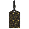Gold Playing Card Suits Pattern Print Luggage Tag