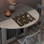 Gold Playing Card Suits Pattern Print Placemat