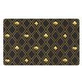 Gold Playing Card Suits Pattern Print Polyester Doormat