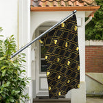 Gold Playing Card Suits Pattern Print Polyester Flag