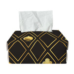 Gold Playing Card Suits Pattern Print Rectangle Tissue Box Cover