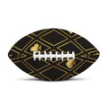 Gold Playing Card Suits Pattern Print Rugby Ball