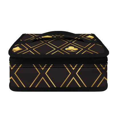 Gold Playing Card Suits Pattern Print Small Lunch Bag
