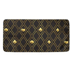 Gold Playing Card Suits Pattern Print Towel