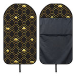 Gold Playing Card Suits Pattern Print Waterproof Car Seat Cover