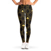 Gold Playing Card Suits Pattern Print Women's Leggings