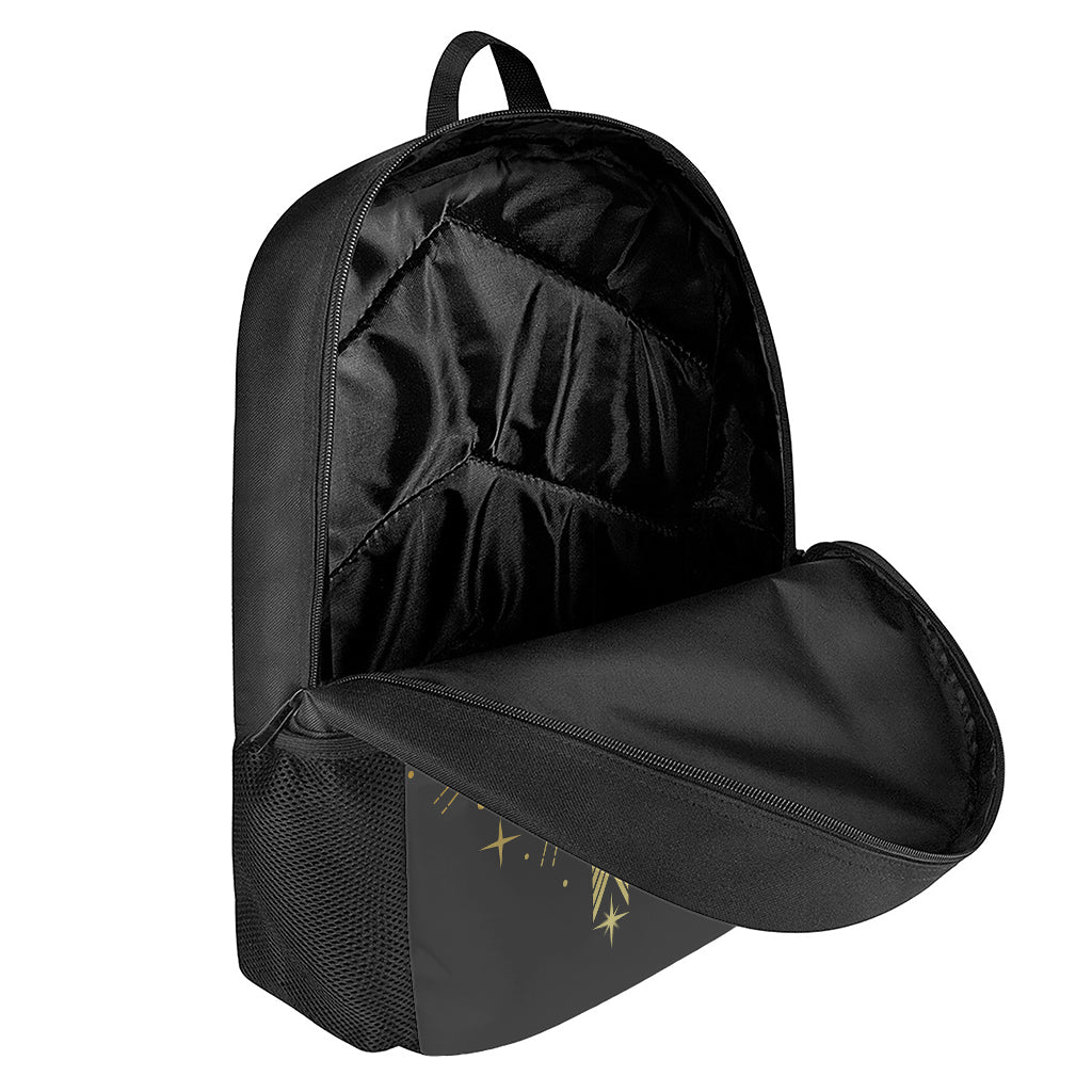 Gold Sagittarius Sign Print 17 Inch Backpack