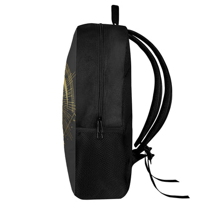 Gold Sagittarius Sign Print 17 Inch Backpack