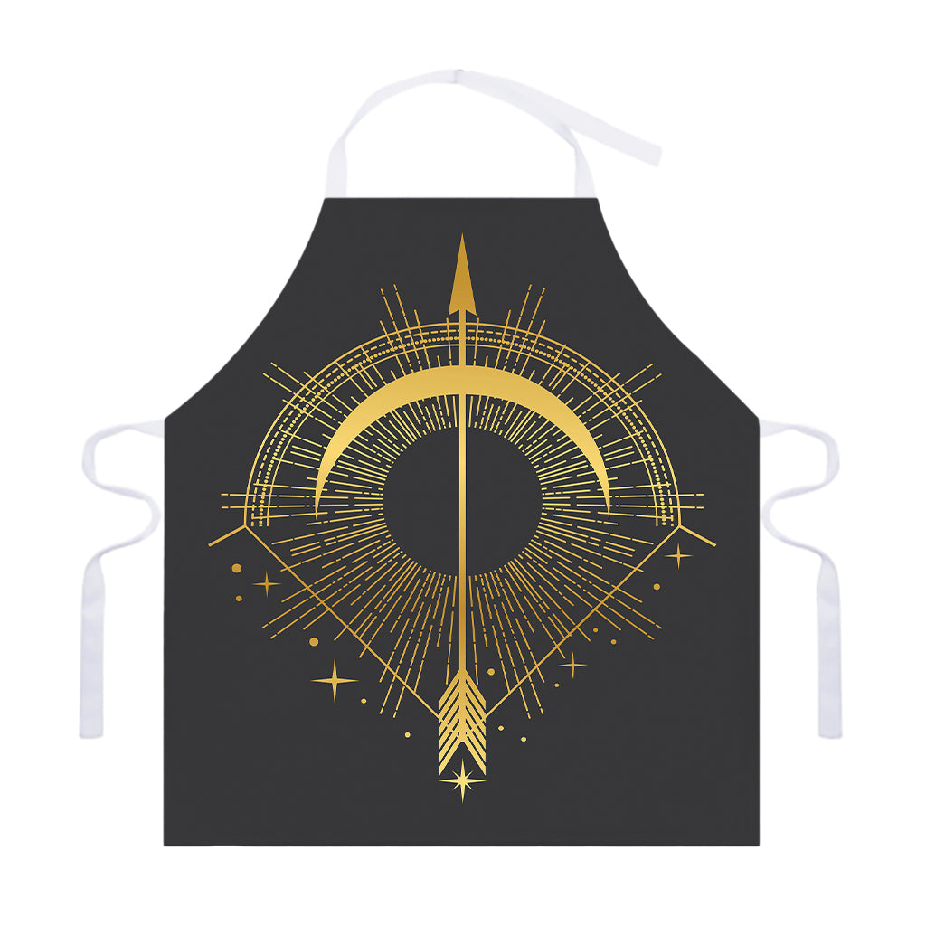 Gold Sagittarius Sign Print Adjustable Apron