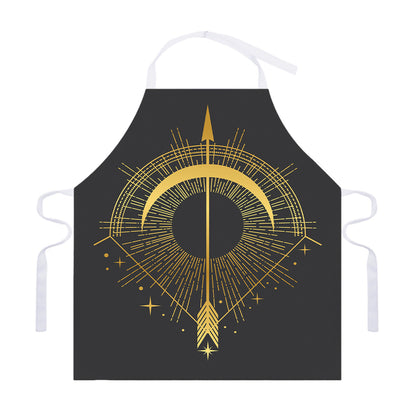 Gold Sagittarius Sign Print Adjustable Apron