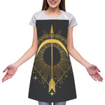 Gold Sagittarius Sign Print Adjustable Apron
