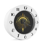 Gold Sagittarius Sign Print Alarm Clock
