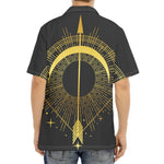 Gold Sagittarius Sign Print Aloha Shirt
