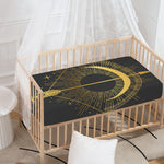 Gold Sagittarius Sign Print Baby Crib Sheet