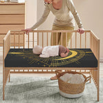 Gold Sagittarius Sign Print Baby Crib Sheet