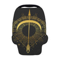 Gold Sagittarius Sign Print Baby Seat Cover