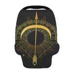 Gold Sagittarius Sign Print Baby Seat Cover