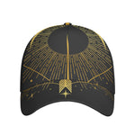 Gold Sagittarius Sign Print Baseball Cap