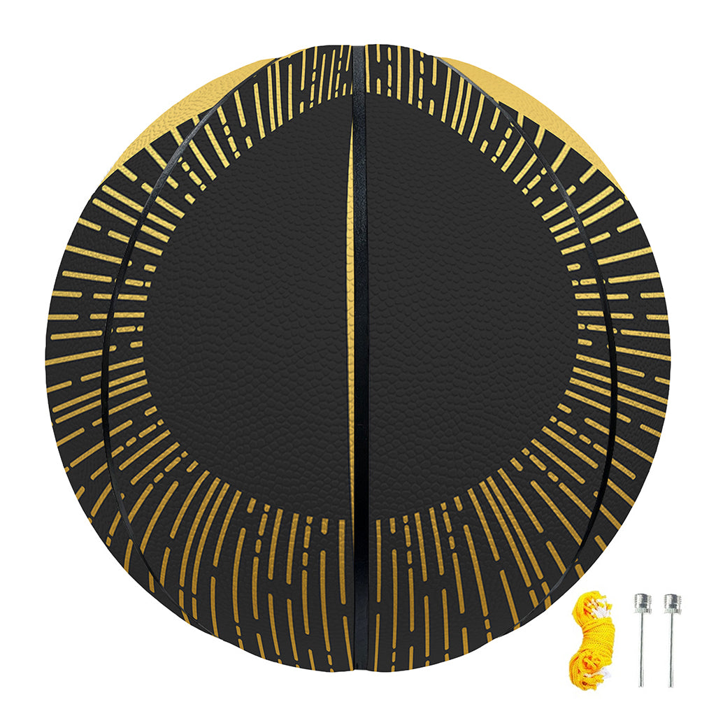 Gold Sagittarius Sign Print Basketball