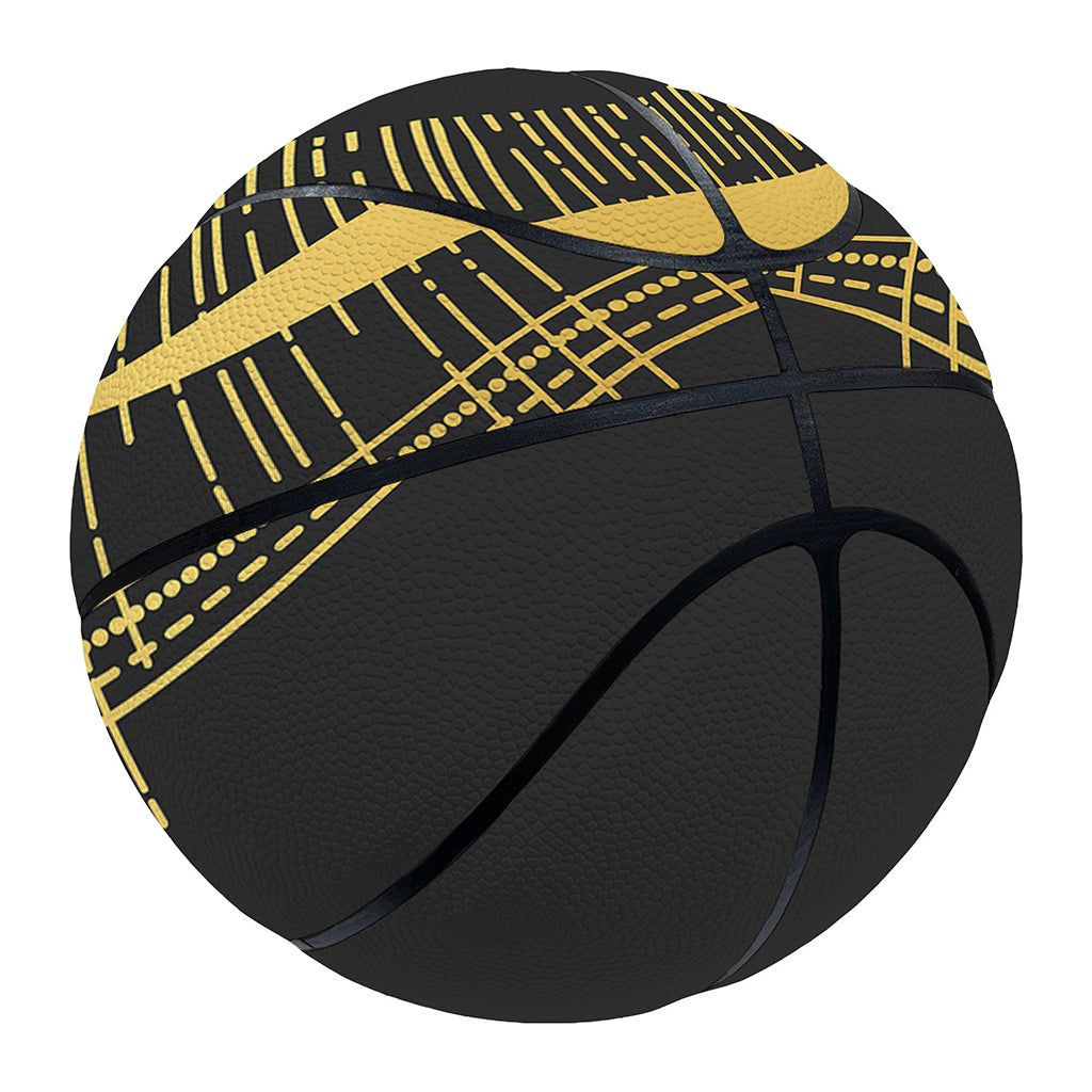 Gold Sagittarius Sign Print Basketball