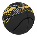 Gold Sagittarius Sign Print Basketball