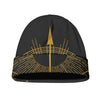 Gold Sagittarius Sign Print Beanie