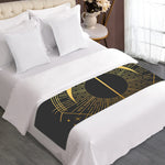 Gold Sagittarius Sign Print Bed Runner