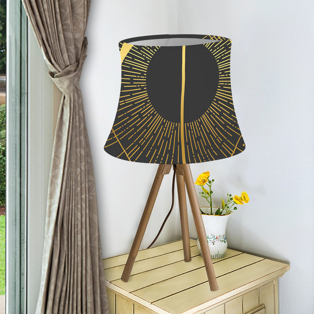 Gold Sagittarius Sign Print Bell Lamp Shade