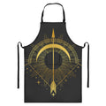 Gold Sagittarius Sign Print Bib Apron With Pocket
