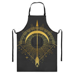 Gold Sagittarius Sign Print Bib Apron With Pocket