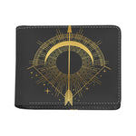 Gold Sagittarius Sign Print Bifold Wallet