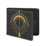 Gold Sagittarius Sign Print Bifold Wallet
