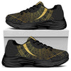 Gold Sagittarius Sign Print Black Chunky Shoes