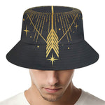 Gold Sagittarius Sign Print Bucket Hat