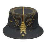 Gold Sagittarius Sign Print Bucket Hat